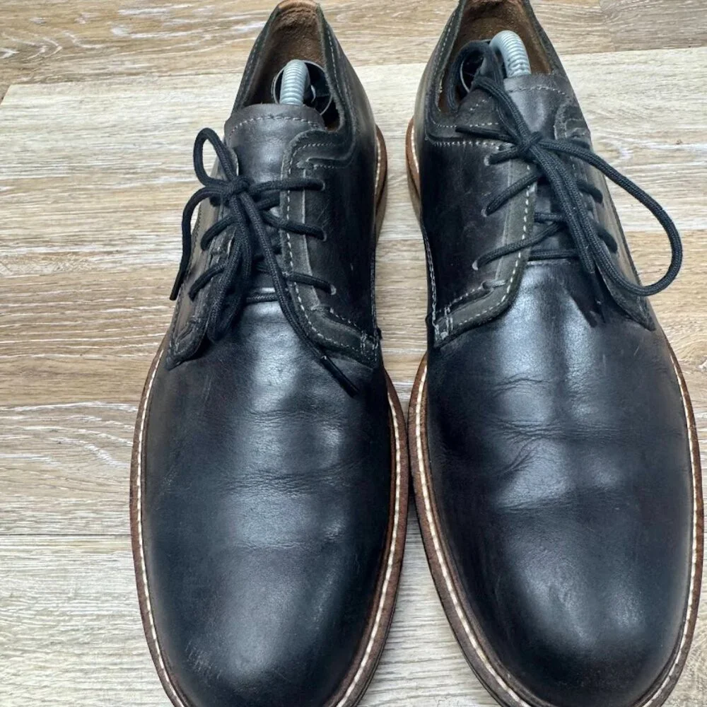 Ecco Kenton Black Leather Derby Shoe Men's Size EU 42